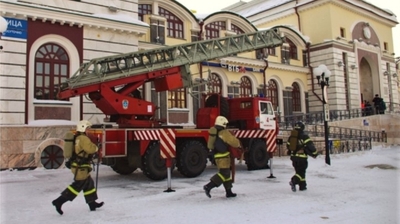 На железнодорожном вокзале Чебоксар прошли учения спасателей