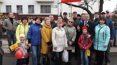 Сотрудники Минтранса Чувашии приняли участие в первомайском праздничном шествии